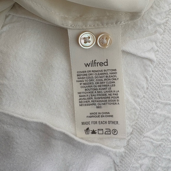 Wilfred Cream Coloured Satin Tie-Front Blouse, Size Medium. - Picture 4 of 5